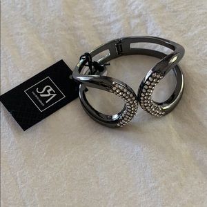 Saks Fifth Avenue Hematite Hinge Cuff